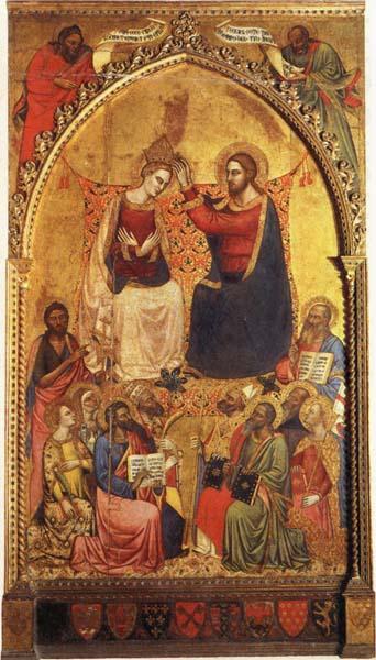 Jacopo Di Cione The Coronation of the Virgin wiht Prophets and Saints china oil painting image